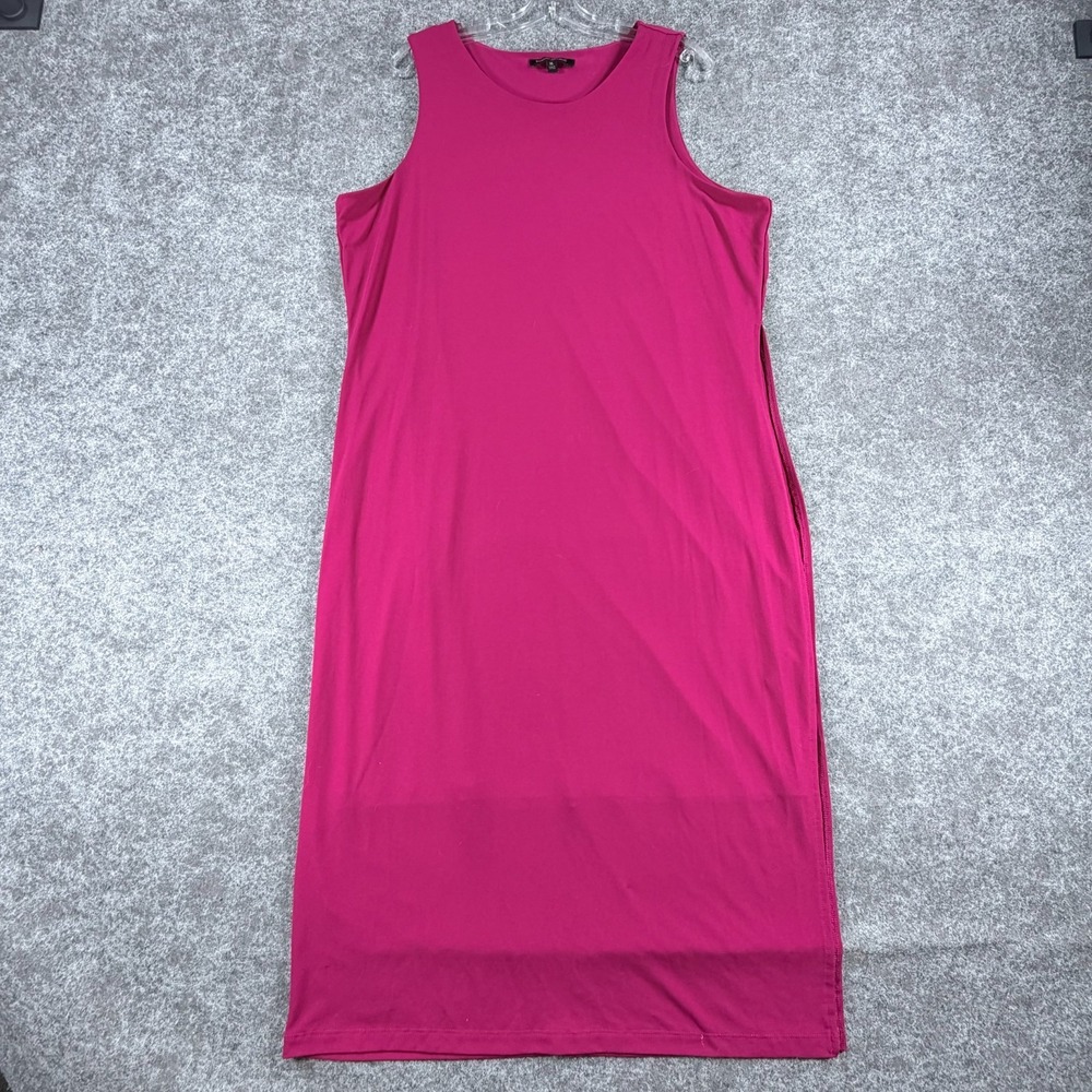 Banana Republic Cutout Rochelle Maxi Dress Womens XL Pink Sleeveless Round Neck